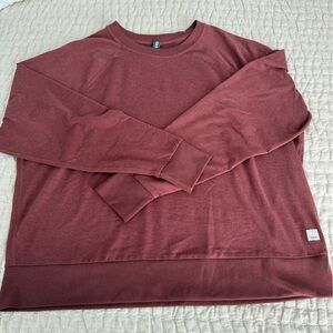 Vuori Women's Top in Dusty Rose Red Halo Crew